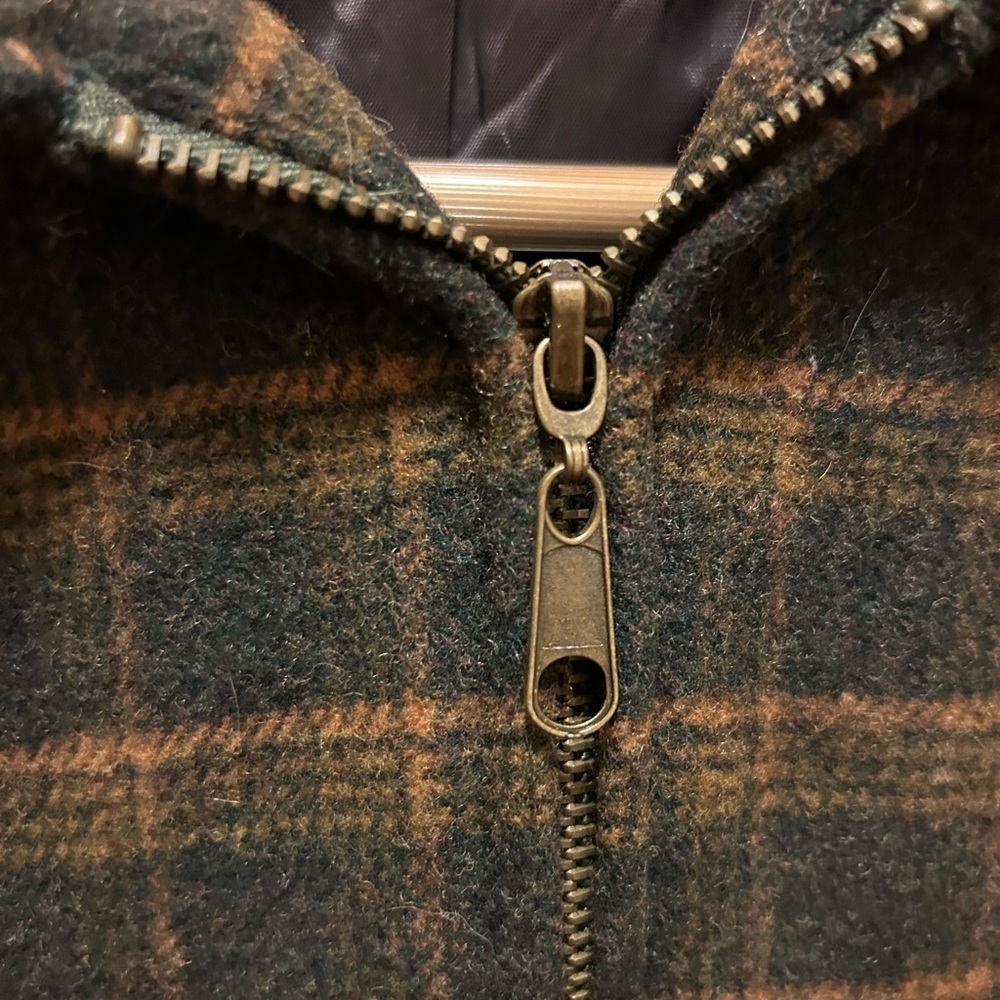 Harris Wallace Petites Gray & Brown Plaid Wool Blend Jacket Blazer Sz 2P - Picture 3 of 12